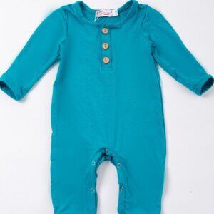 Teal Bamboo Romper